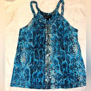 Inc International Concepts Snake Skin Print Women’s Dressy Tank Medium-Petite